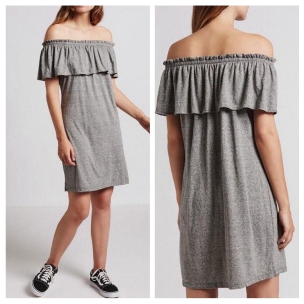Current Elliott Dress Womens XS* Gray Off‎ Shoulder Beachy Resort Summer Neutral